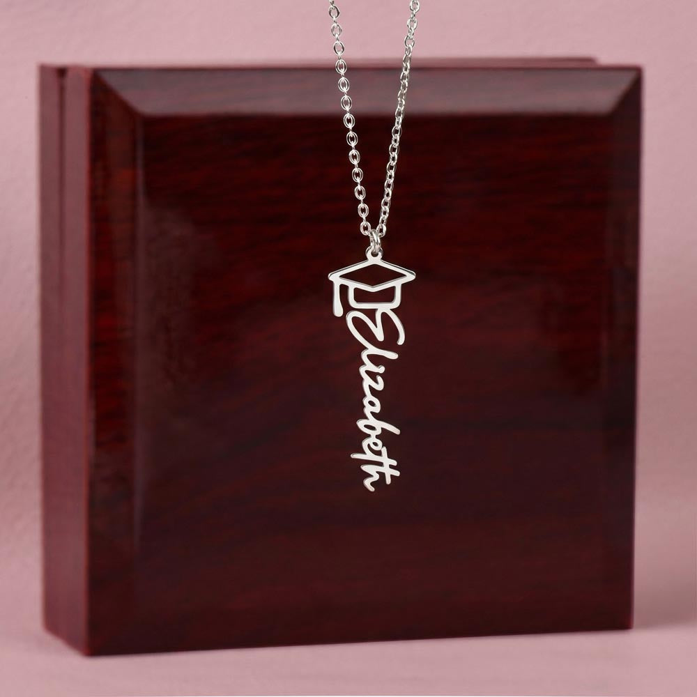 Personalized Graduation Necklace With Message Card for Her