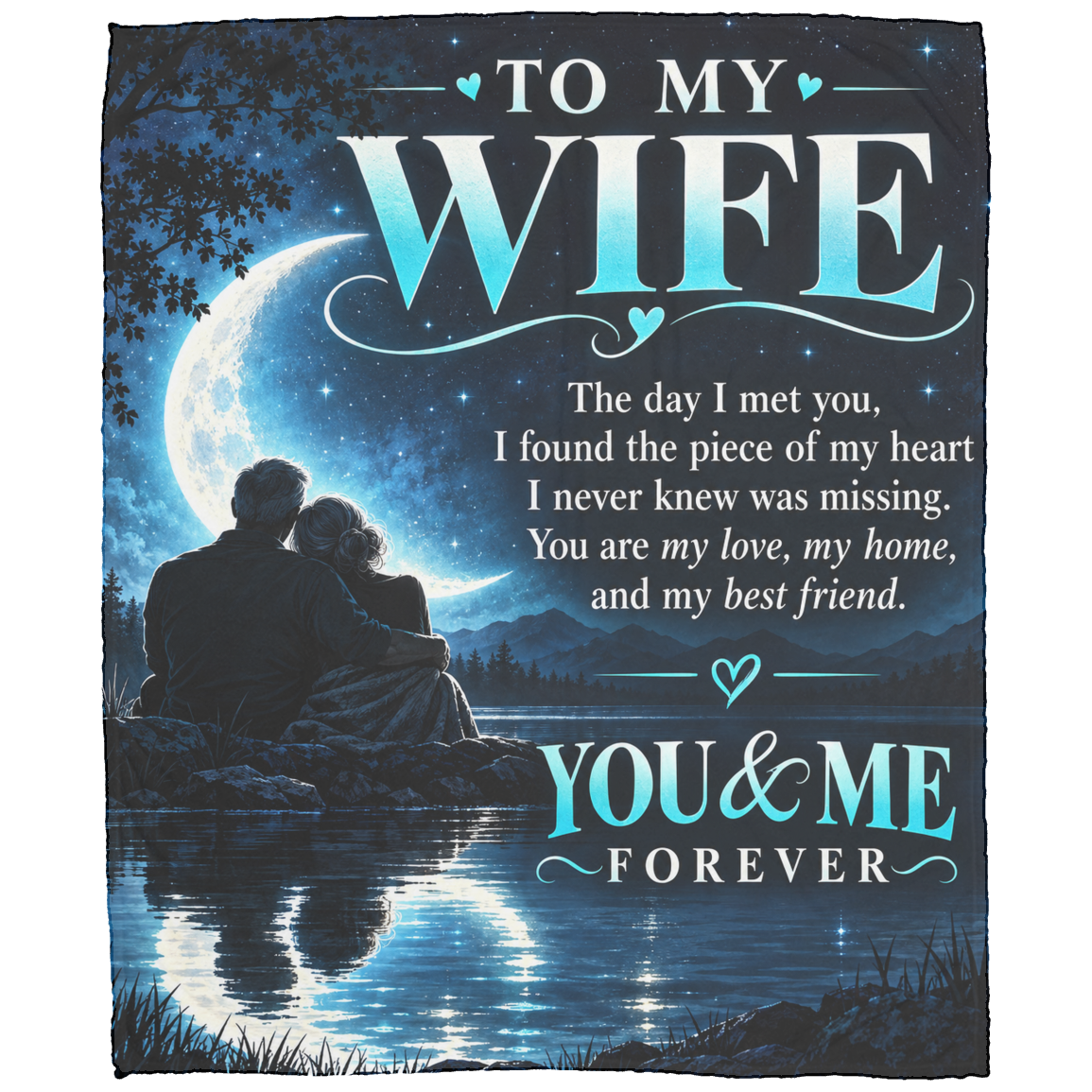 To My Wife | You & Me Forever Romantic Plush Blanket