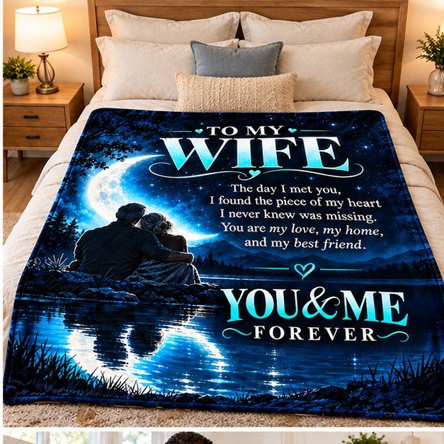 To My Wife | You & Me Forever Romantic Plush Blanket