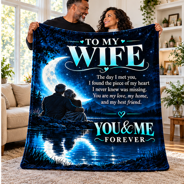 To My Wife | You & Me Forever Romantic Plush Blanket